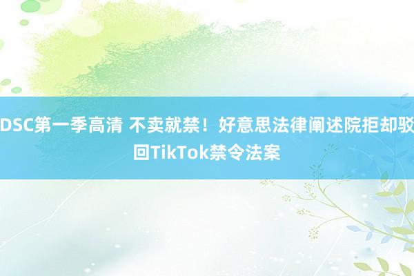 DSC第一季高清 不卖就禁！好意思法律阐述院拒却驳回TikTok禁令法案