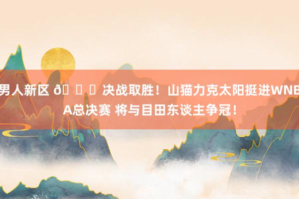 男人新区 🏆决战取胜！山猫力克太阳挺进WNBA总决赛 将与目田东谈主争冠！